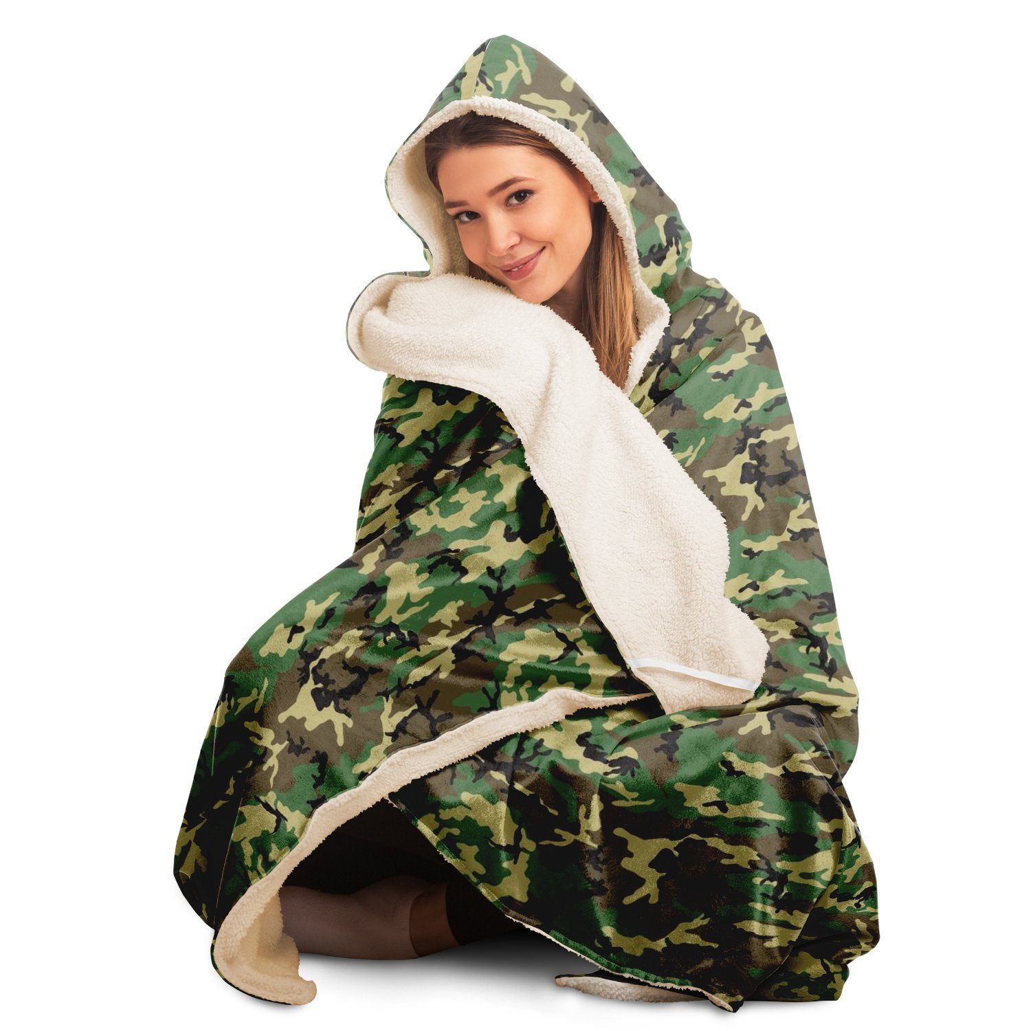 65 MCMLXV Unisex Military Camouflage Hooded Blanket - 65mcmlxv