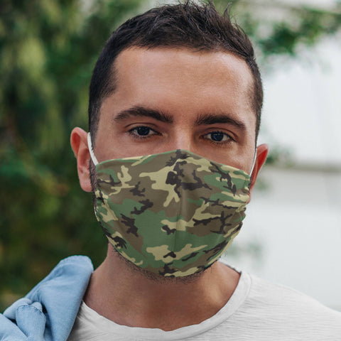 65 MCMLXV Unisex Military Camouflage Print Face Mask - 65mcmlxv