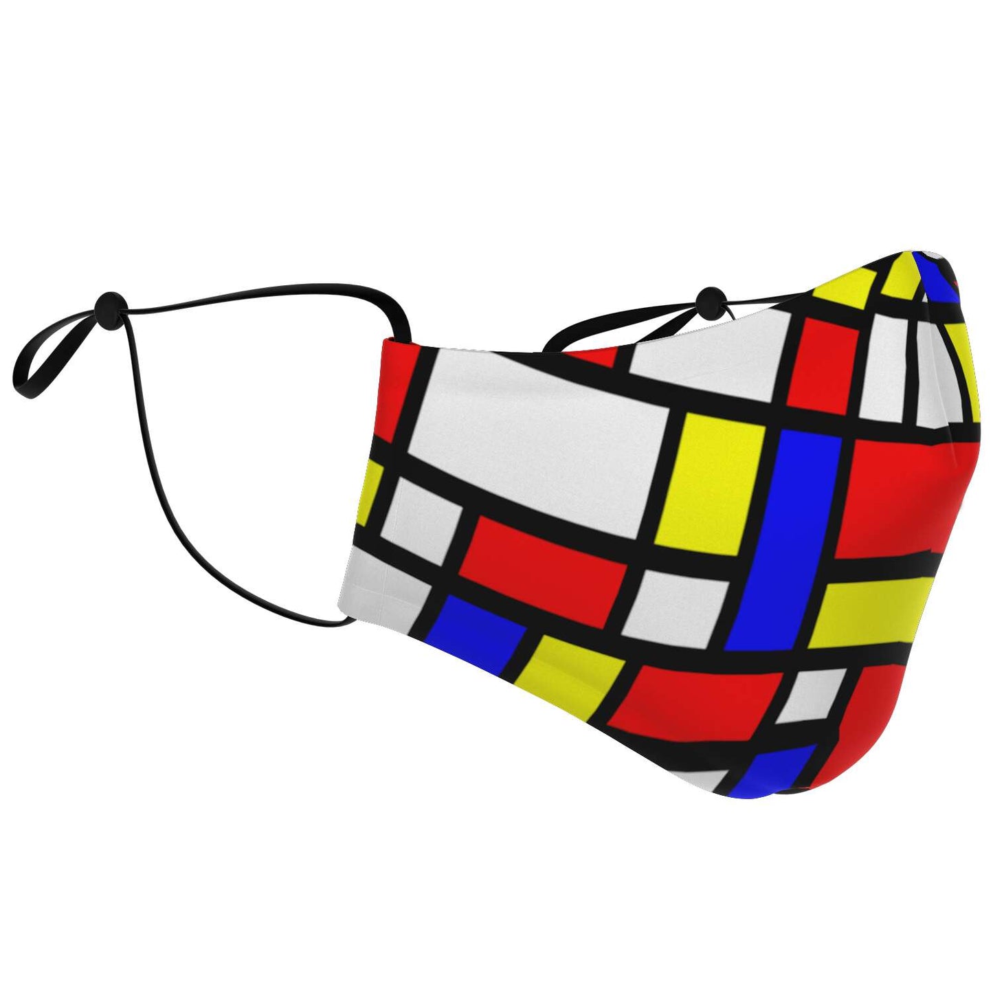 65 MCMLXV Unisex Mondrian Color Block Print Face Mask - 65mcmlxv
