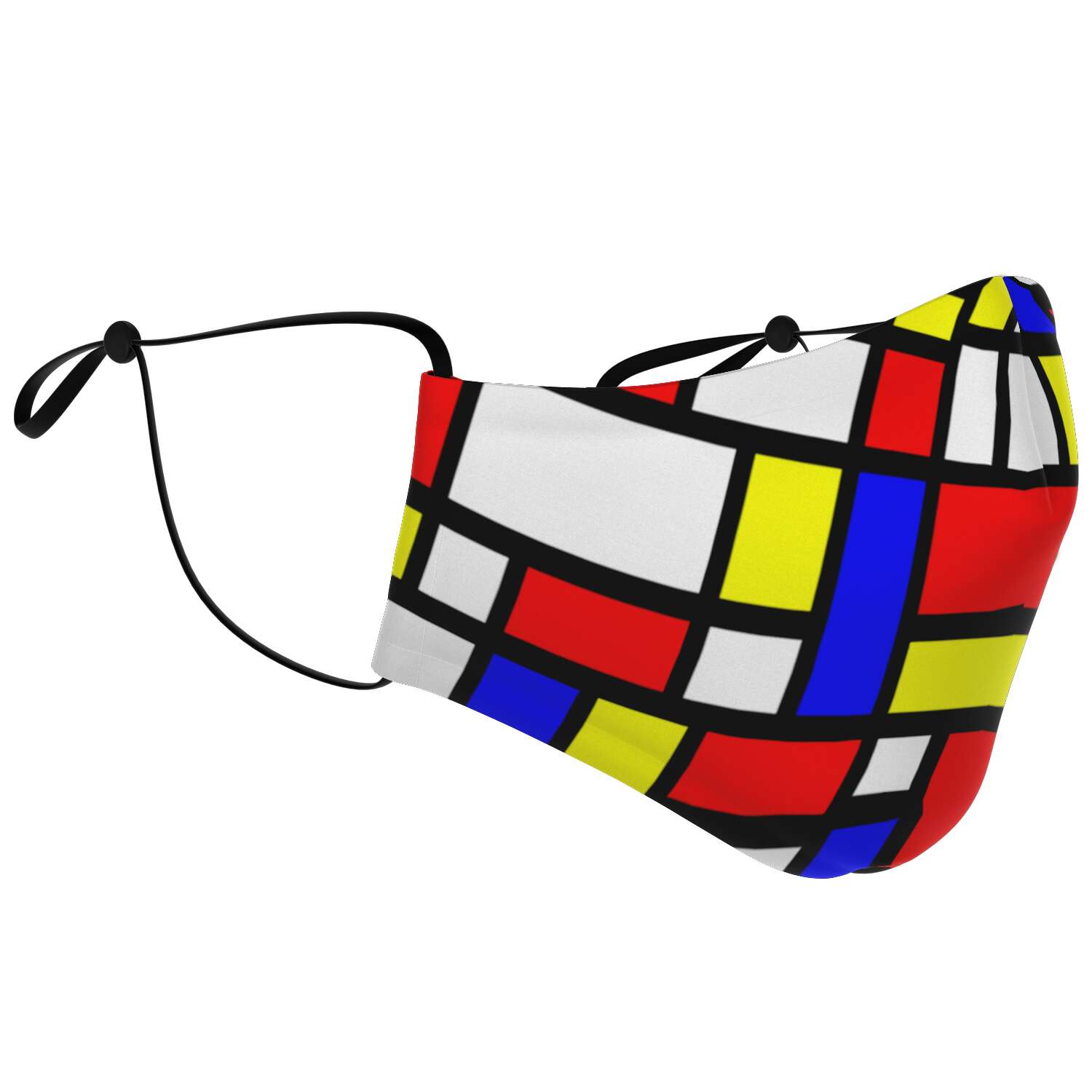 65 MCMLXV Unisex Mondrian Color Block Print Face Mask - 65mcmlxv