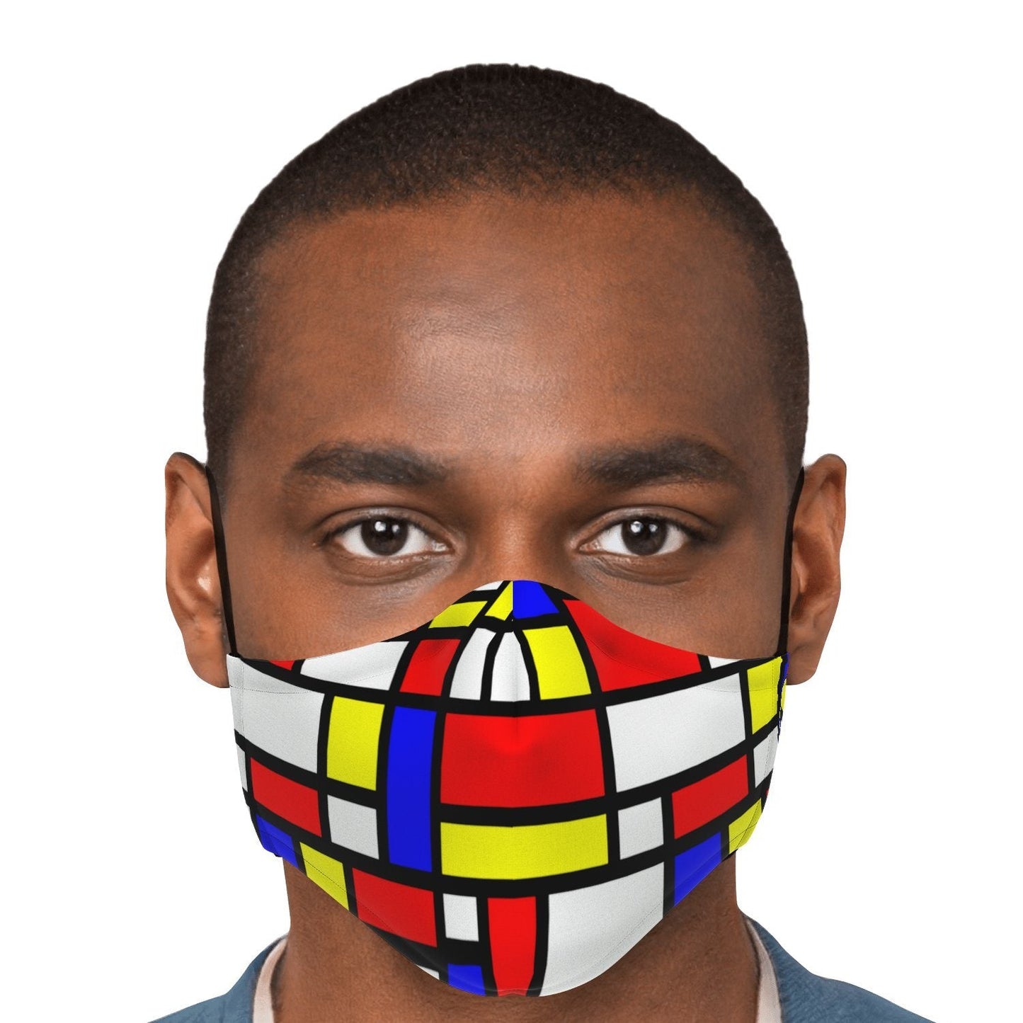 65 MCMLXV Unisex Mondrian Color Block Print Face Mask - 65mcmlxv