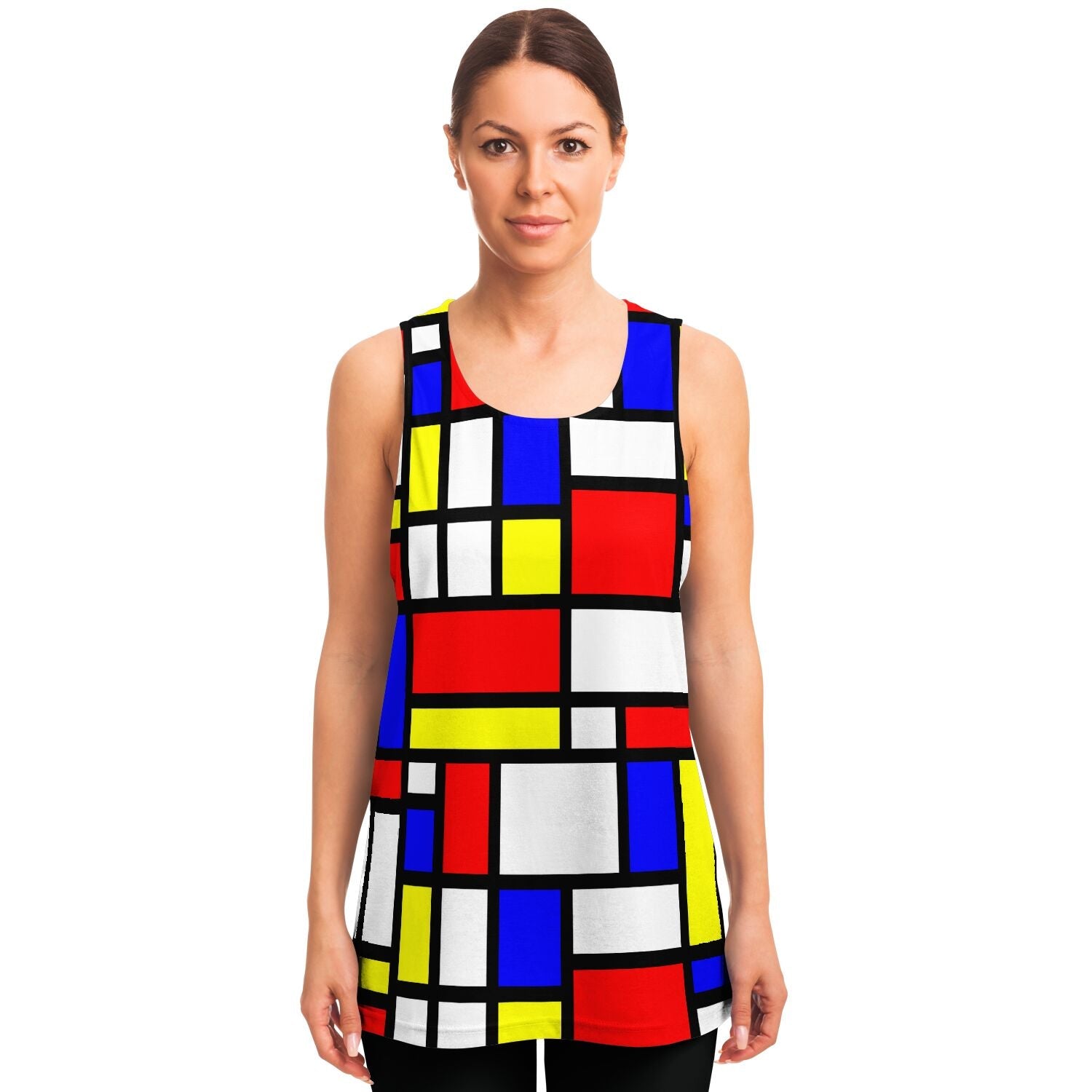 65 MCMLXV Unisex Mondrian Color Block Print Tank Top - 65mcmlxv