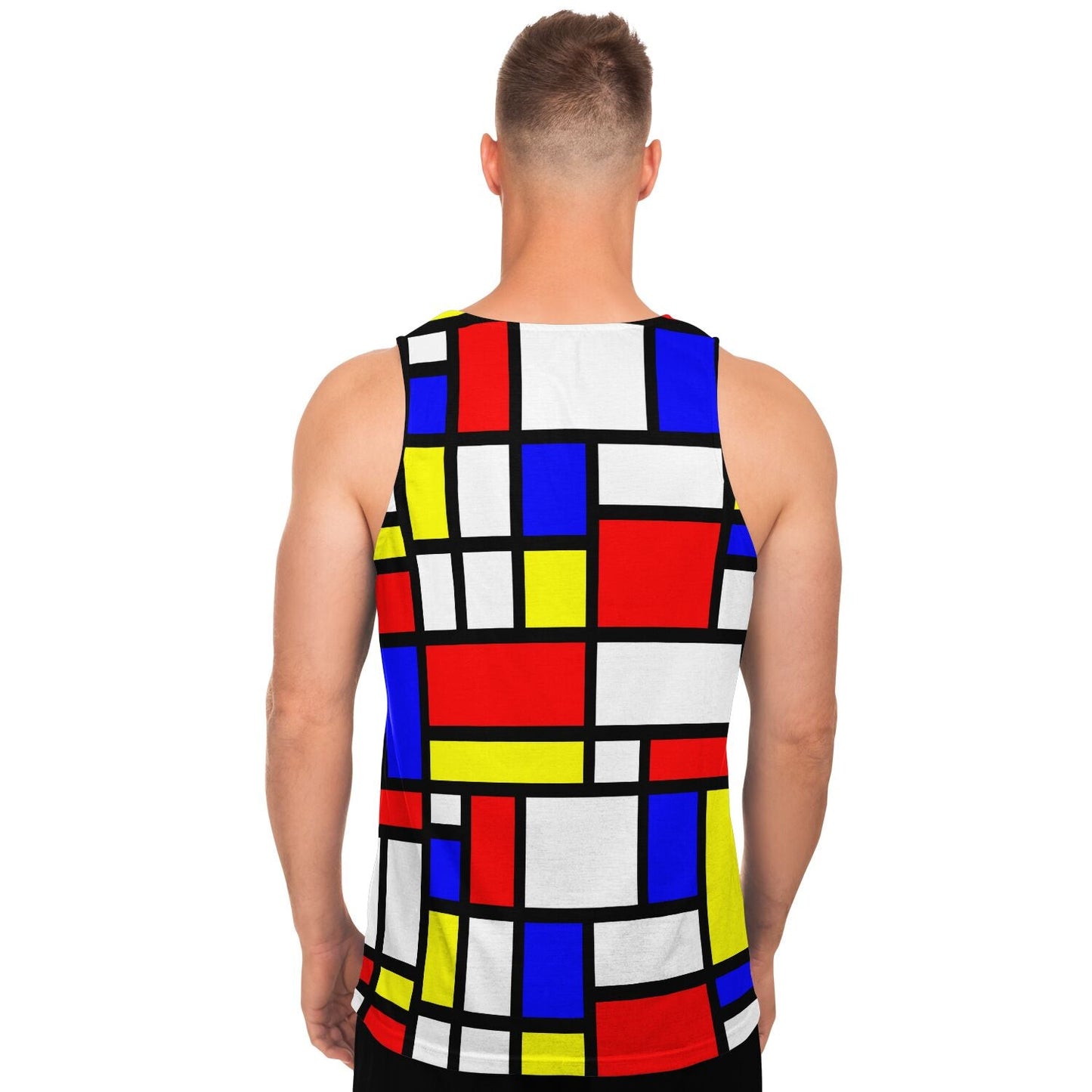 65 MCMLXV Unisex Mondrian Color Block Print Tank Top - 65mcmlxv