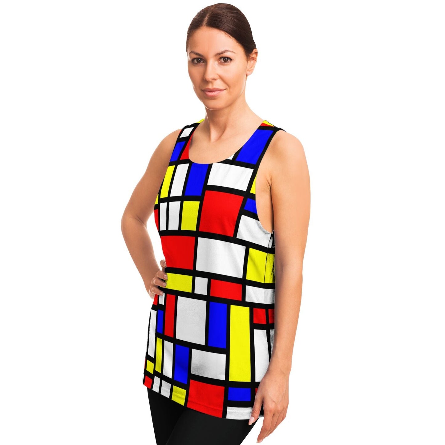 65 MCMLXV Unisex Mondrian Color Block Print Tank Top - 65mcmlxv