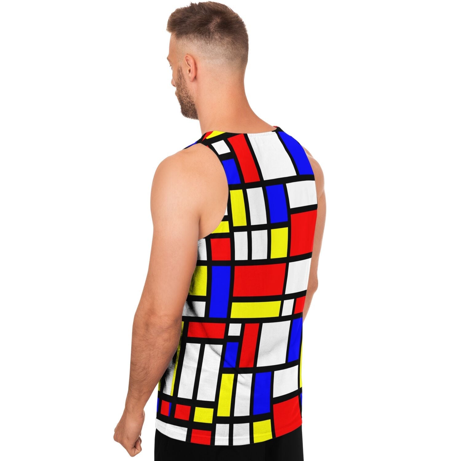 65 MCMLXV Unisex Mondrian Color Block Print Tank Top - 65mcmlxv