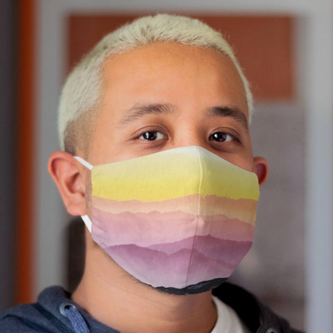 65 MCMLXV Unisex Mountain Horizon Print Face Mask - 65mcmlxv