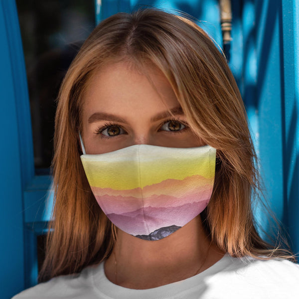 65 MCMLXV Unisex Mountain Horizon Print Face Mask - 65mcmlxv