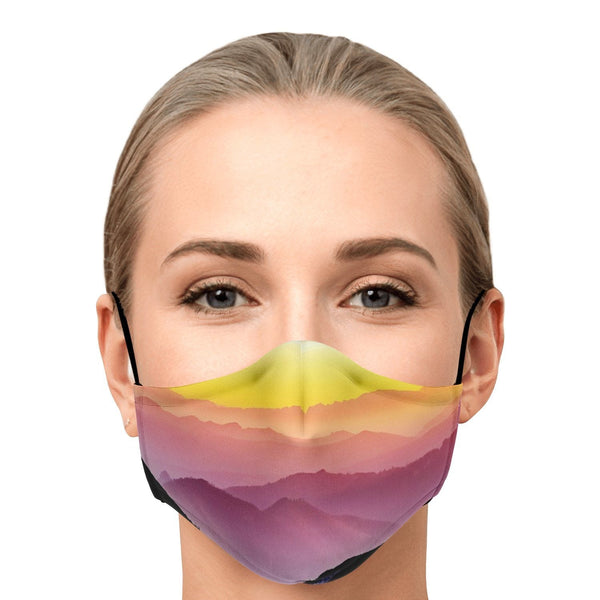 65 MCMLXV Unisex Mountain Horizon Print Face Mask - 65mcmlxv