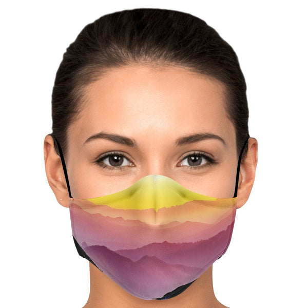 65 MCMLXV Unisex Mountain Horizon Print Face Mask - 65mcmlxv