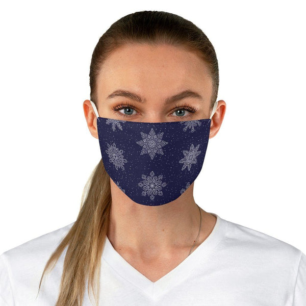 65 MCMLXV Unisex Navy Christmas Snowflakes Print Face Mask - 65mcmlxv