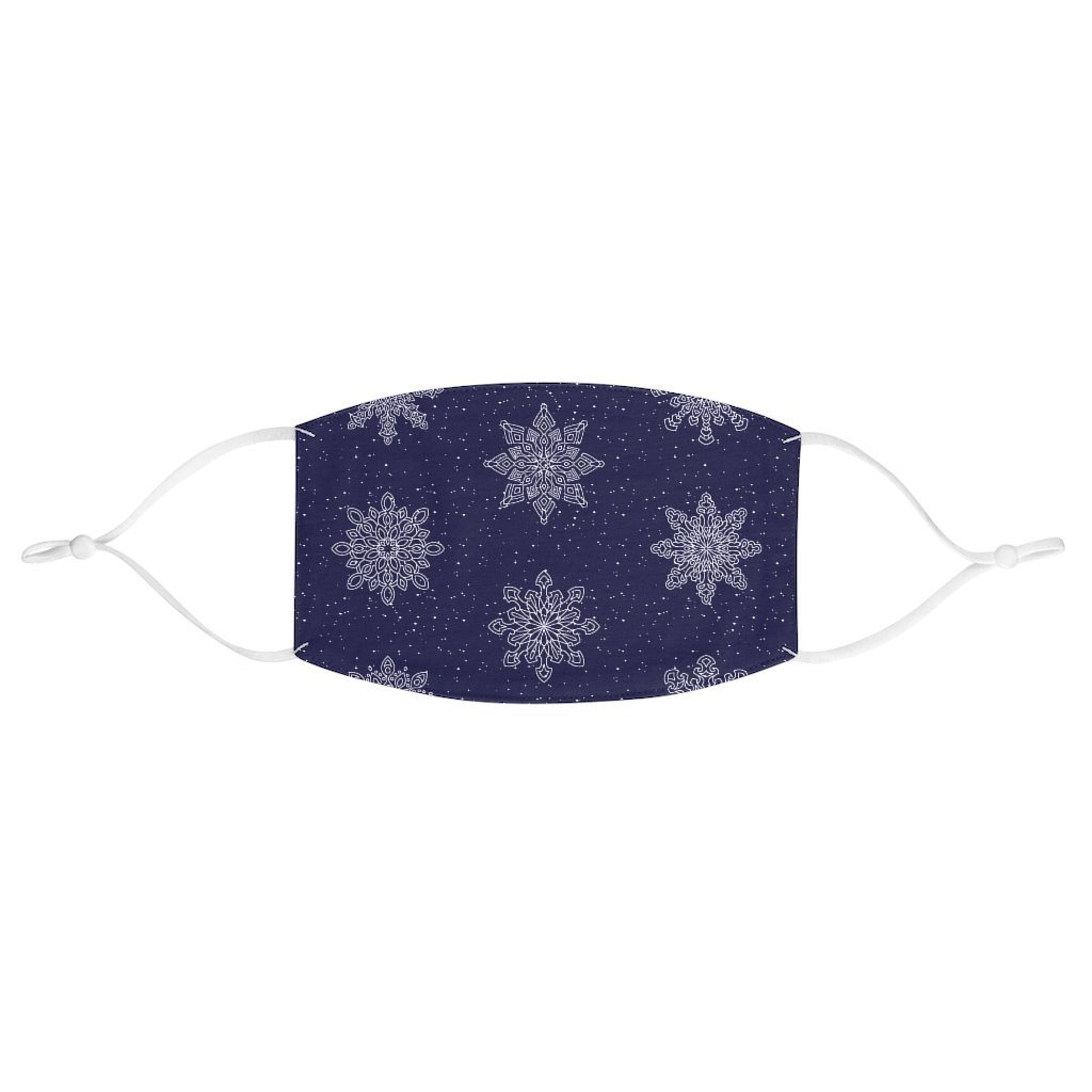 65 MCMLXV Unisex Navy Christmas Snowflakes Print Face Mask - 65mcmlxv