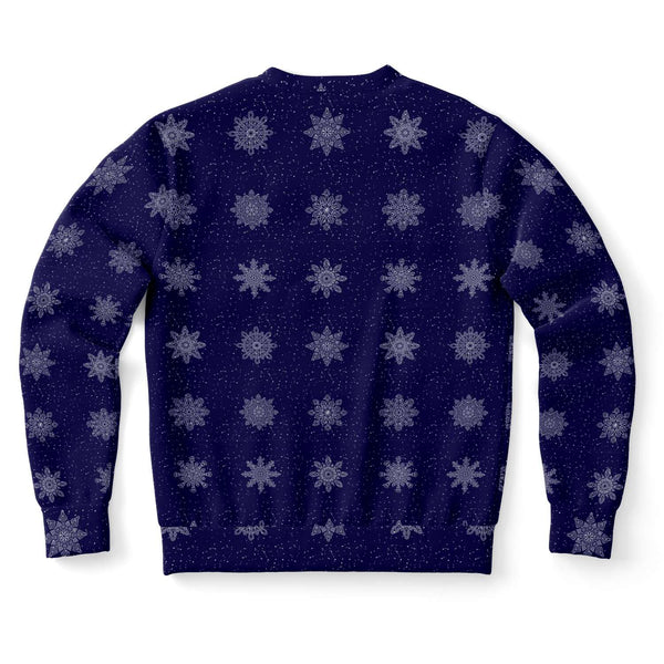 65 MCMLXV Unisex Navy Christmas Snowflakes Print Sweatshirt - 65mcmlxv