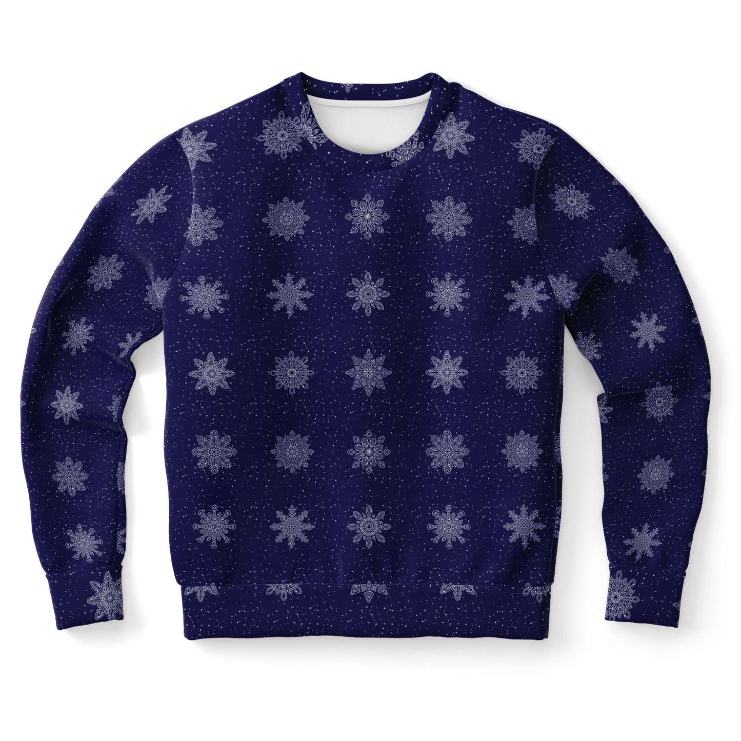 65 MCMLXV Unisex Navy Christmas Snowflakes Print Sweatshirt - 65mcmlxv