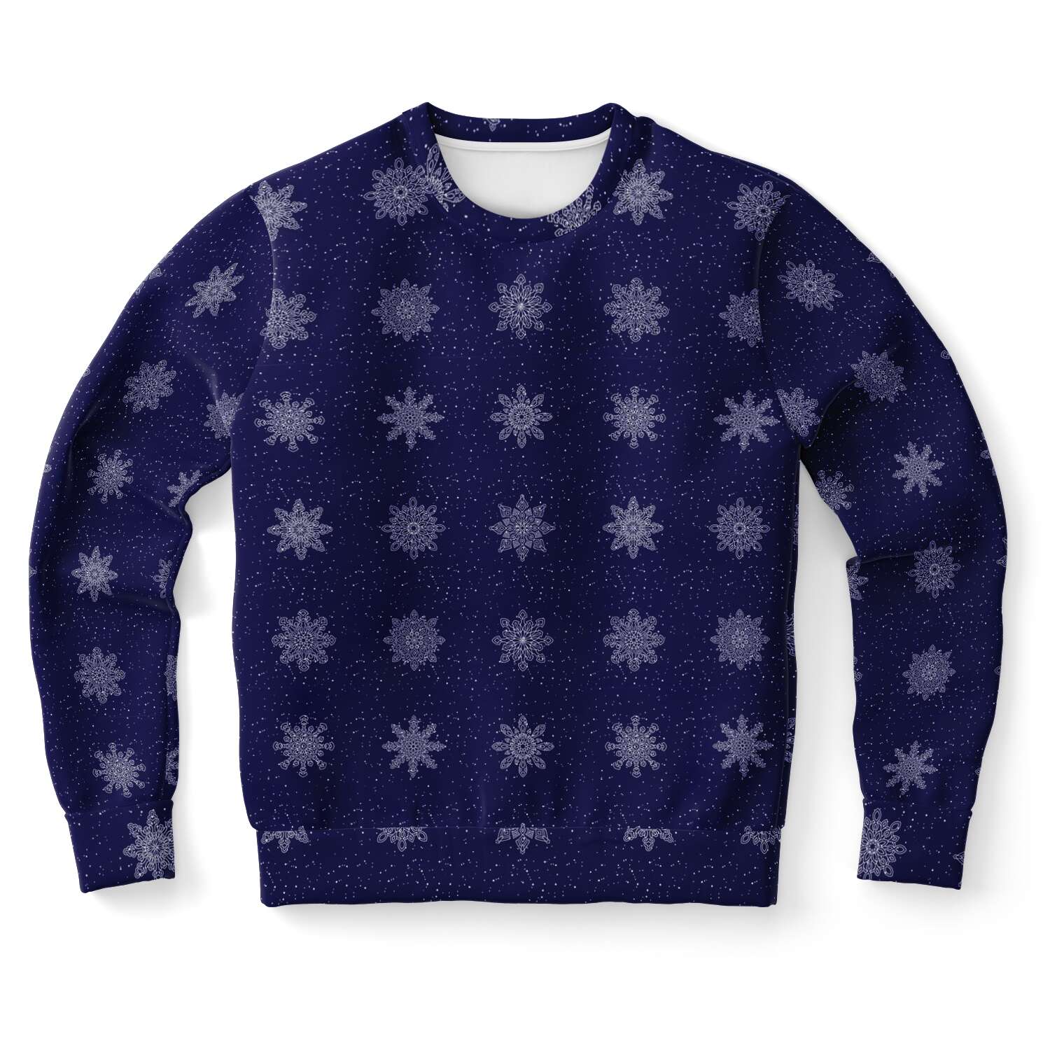 65 MCMLXV Unisex Navy Christmas Snowflakes Print Sweatshirt - 65mcmlxv