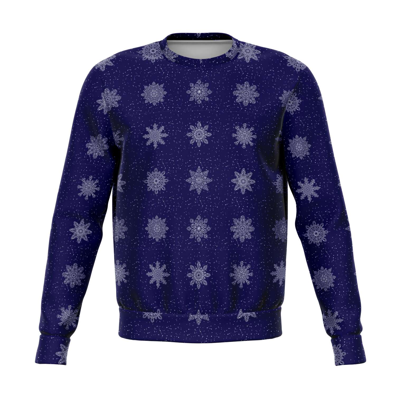 65 MCMLXV Unisex Navy Christmas Snowflakes Print Sweatshirt - 65mcmlxv