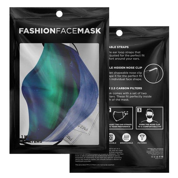 65 MCMLXV Unisex Northern Lights Print Face Mask - 65mcmlxv