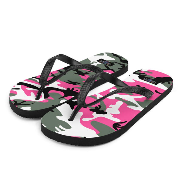 65 MCMLXV Unisex Pink Camouflage Print Flip - Flops - 65mcmlxv
