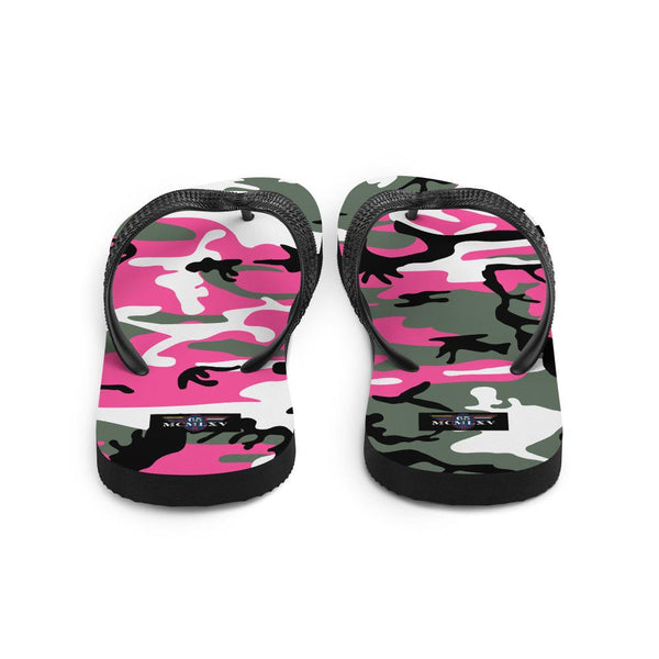 65 MCMLXV Unisex Pink Camouflage Print Flip - Flops - 65mcmlxv