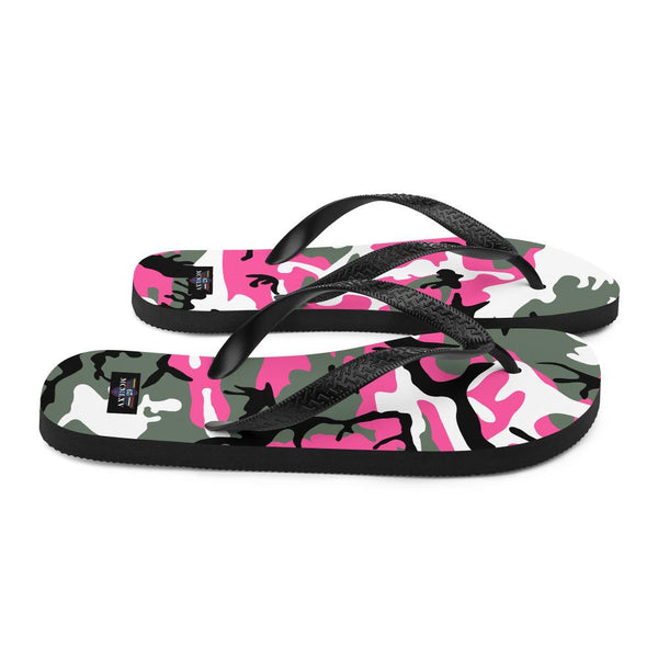 65 MCMLXV Unisex Pink Camouflage Print Flip - Flops - 65mcmlxv