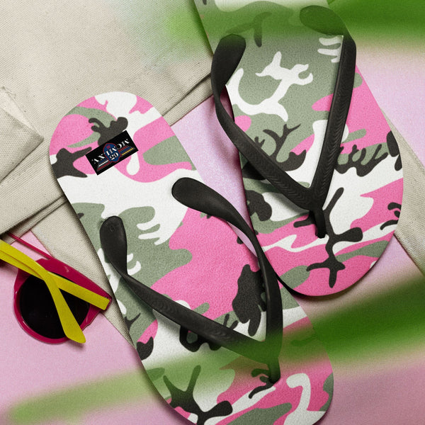 65 MCMLXV Unisex Pink Camouflage Print Flip - Flops - 65mcmlxv