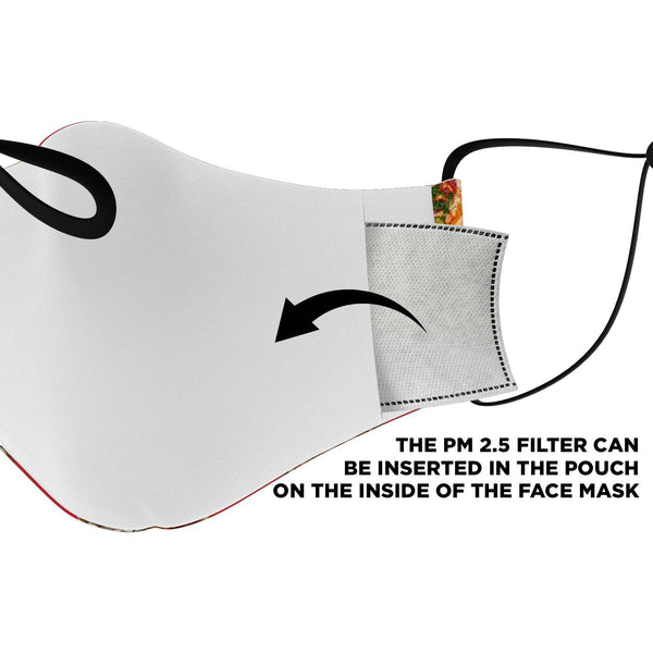 65 MCMLXV Unisex Pizza Pie Toss Print Face Mask - 65mcmlxv