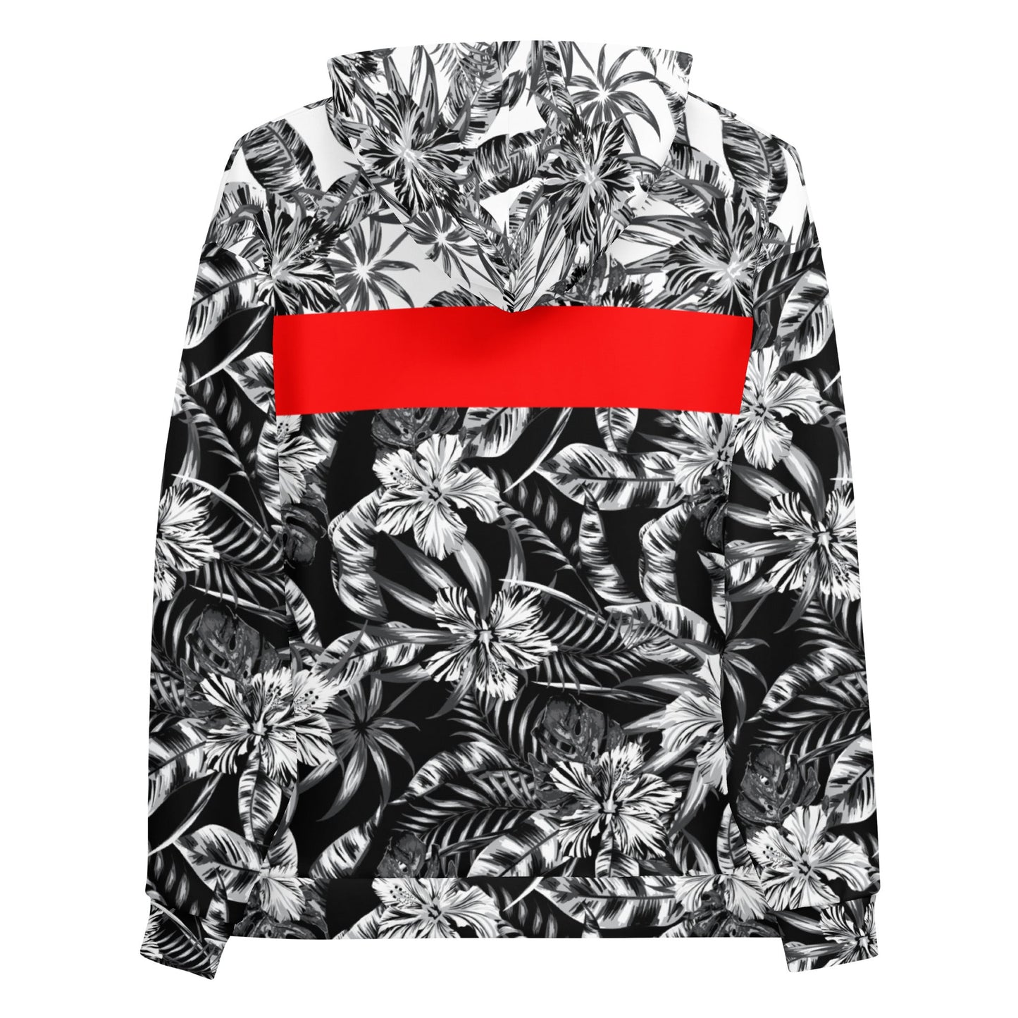 65 MCMLXV Unisex Positive/Negative Tropical Floral Print Fleece Hoodie - 65mcmlxv