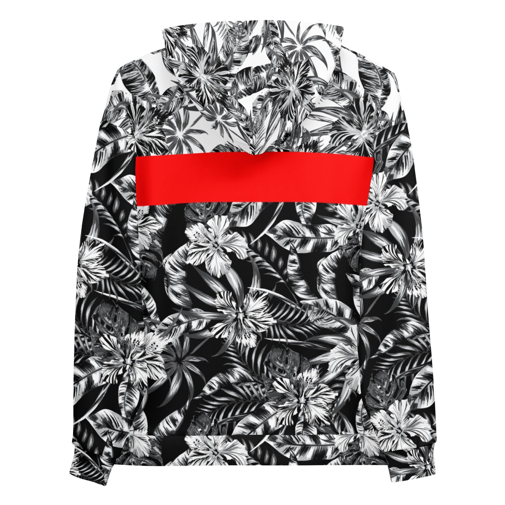 65 MCMLXV Unisex Positive/Negative Tropical Floral Print Fleece Hoodie - 65mcmlxv