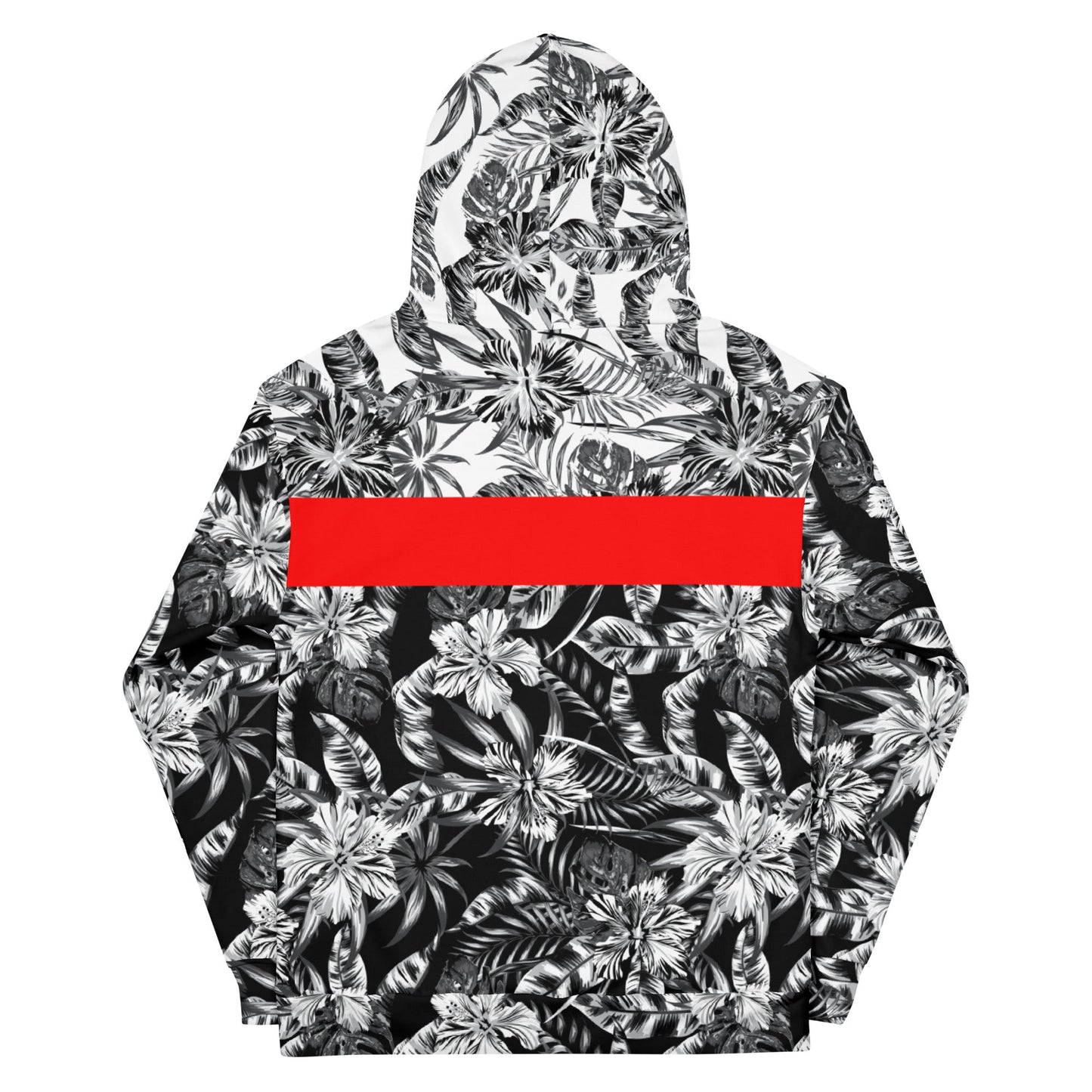 65 MCMLXV Unisex Positive/Negative Tropical Floral Print Fleece Hoodie - 65mcmlxv