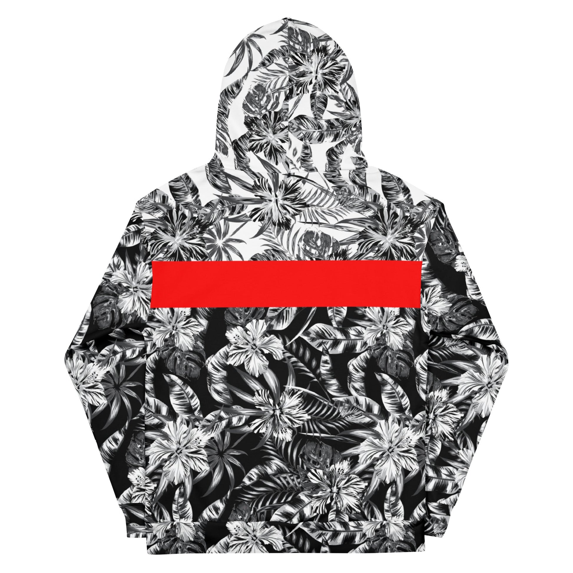 65 MCMLXV Unisex Positive/Negative Tropical Floral Print Fleece Hoodie - 65mcmlxv