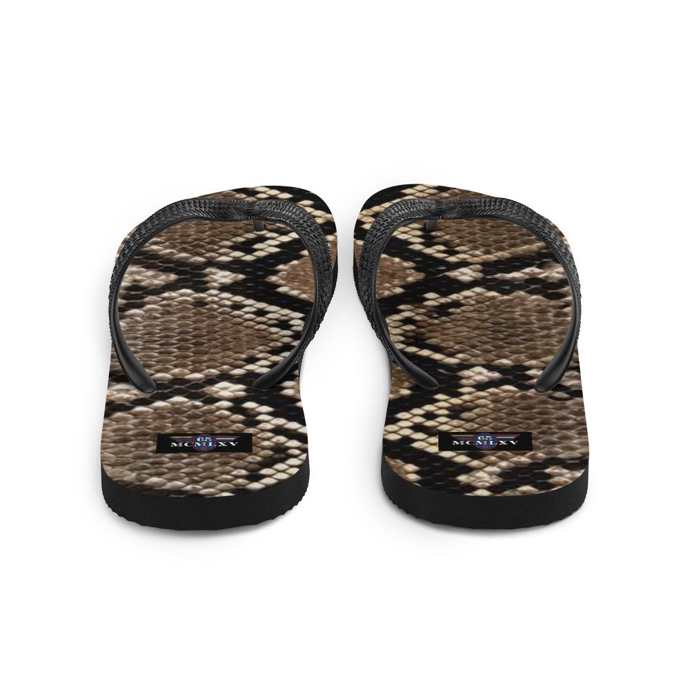 65 MCMLXV Unisex Python Snakeskin Animal Print Flip - Flops - 65mcmlxv