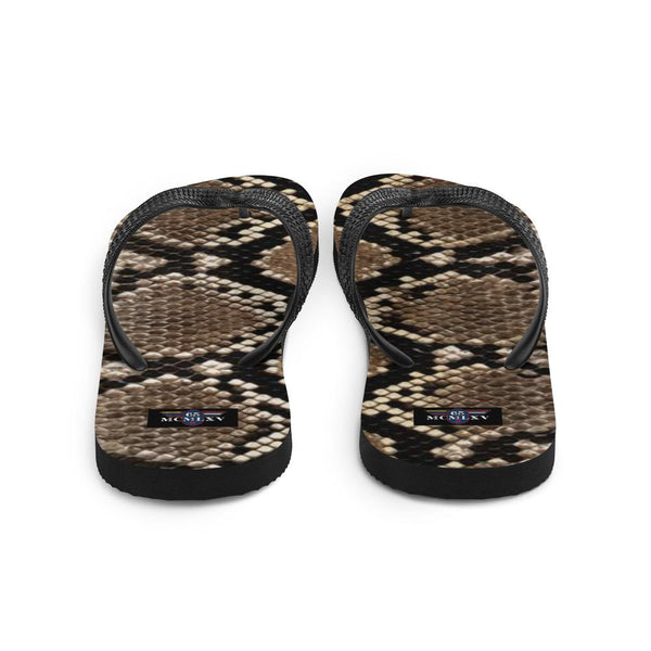 65 MCMLXV Unisex Python Snakeskin Animal Print Flip - Flops - 65mcmlxv