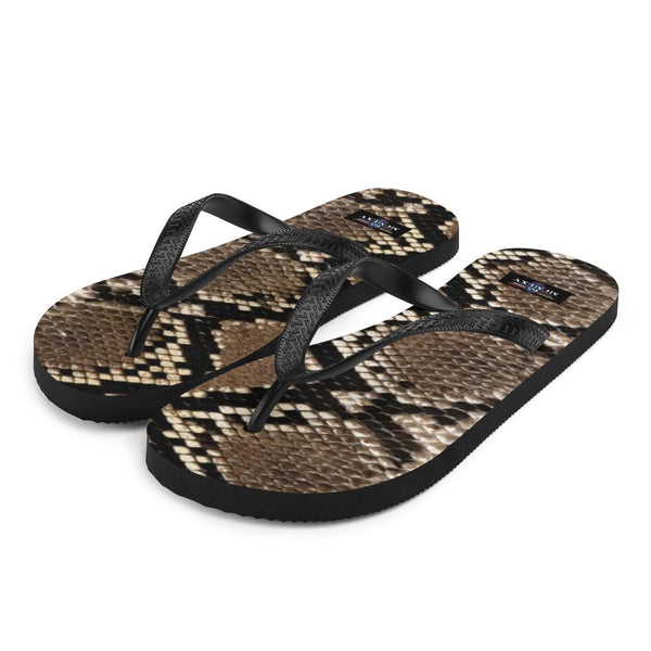 65 MCMLXV Unisex Python Snakeskin Animal Print Flip - Flops - 65mcmlxv