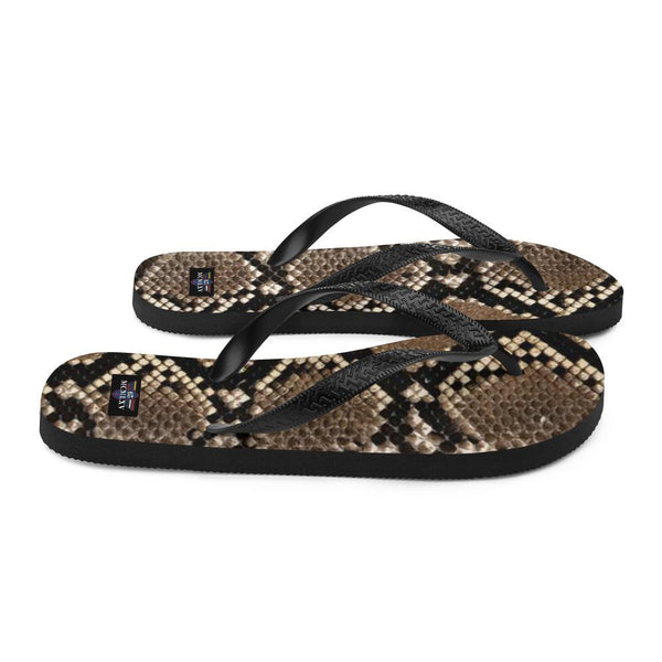 65 MCMLXV Unisex Python Snakeskin Animal Print Flip - Flops - 65mcmlxv