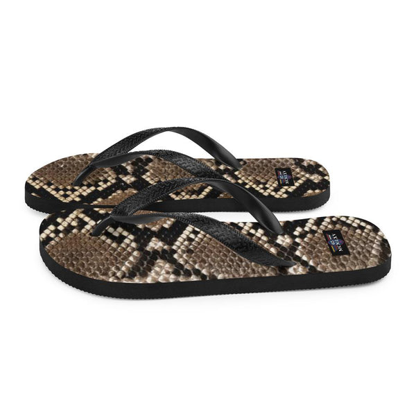 65 MCMLXV Unisex Python Snakeskin Animal Print Flip - Flops - 65mcmlxv
