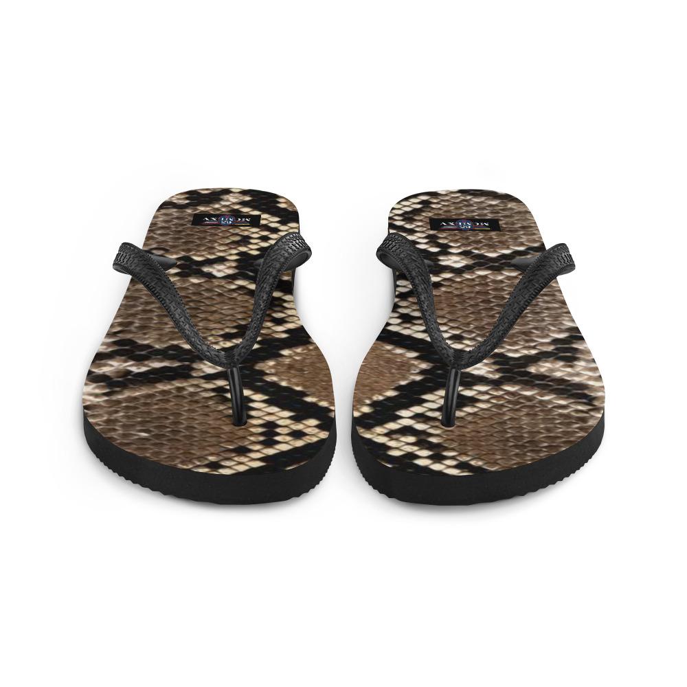 65 MCMLXV Unisex Python Snakeskin Animal Print Flip - Flops - 65mcmlxv