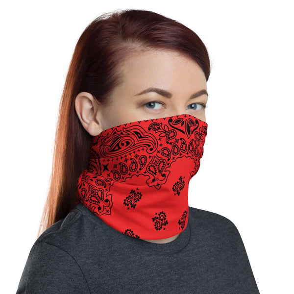65 MCMLXV Unisex Red Bandana Print Neck Gaiter - 65mcmlxv