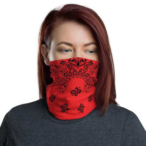 65 MCMLXV Unisex Red Bandana Print Neck Gaiter - 65mcmlxv