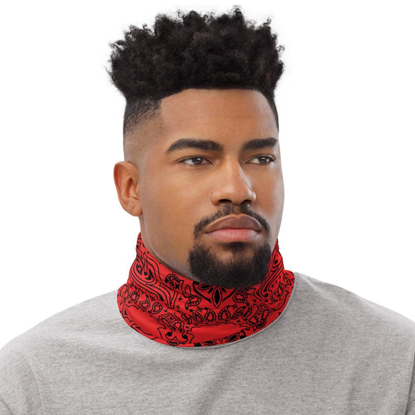 65 MCMLXV Unisex Red Bandana Print Neck Gaiter - 65mcmlxv