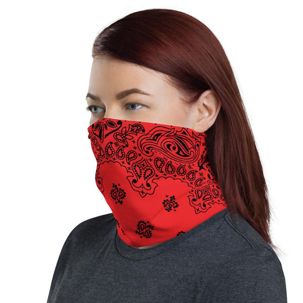 65 MCMLXV Unisex Red Bandana Print Neck Gaiter - 65mcmlxv