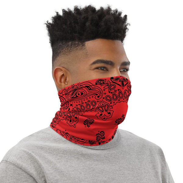 65 MCMLXV Unisex Red Bandana Print Neck Gaiter - 65mcmlxv