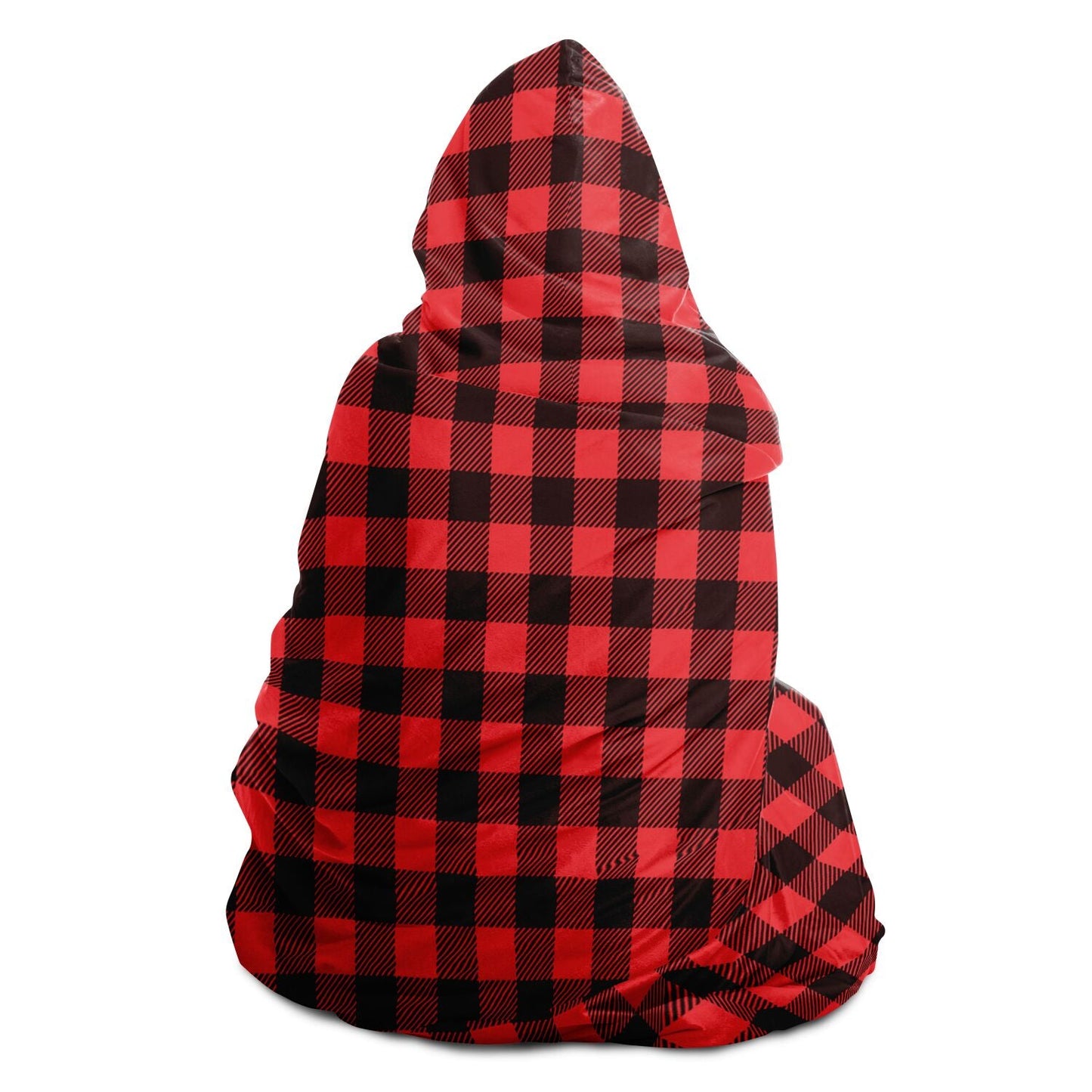 65 MCMLXV Unisex Red Buffalo Plaid Print Hooded Blanket - 65mcmlxv