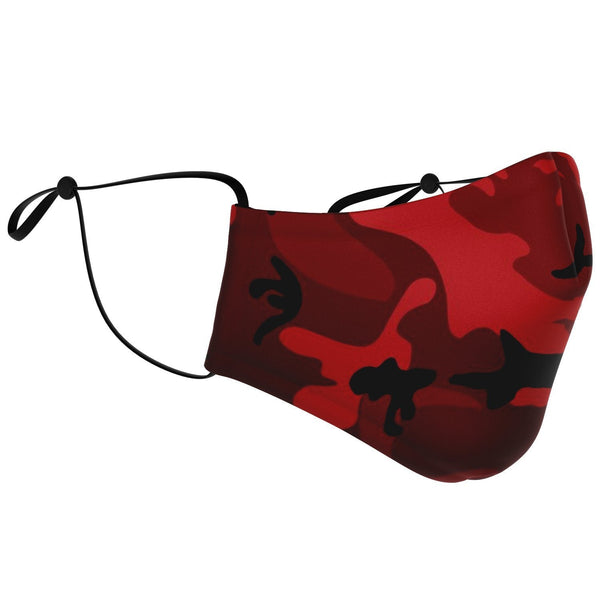 65 MCMLXV Unisex Red Camouflage Print Face Mask - 65mcmlxv