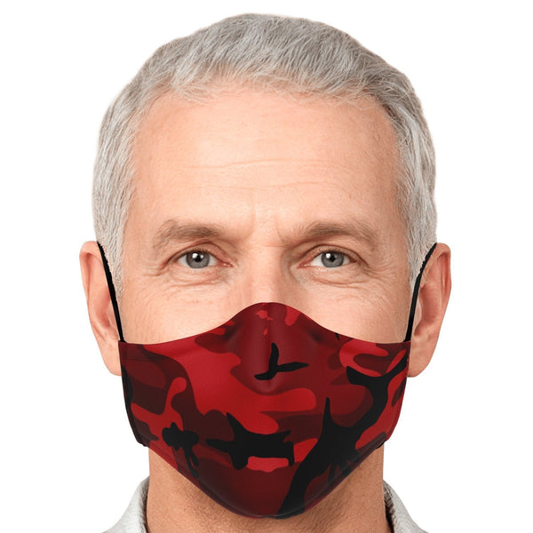 65 MCMLXV Unisex Red Camouflage Print Face Mask - 65mcmlxv