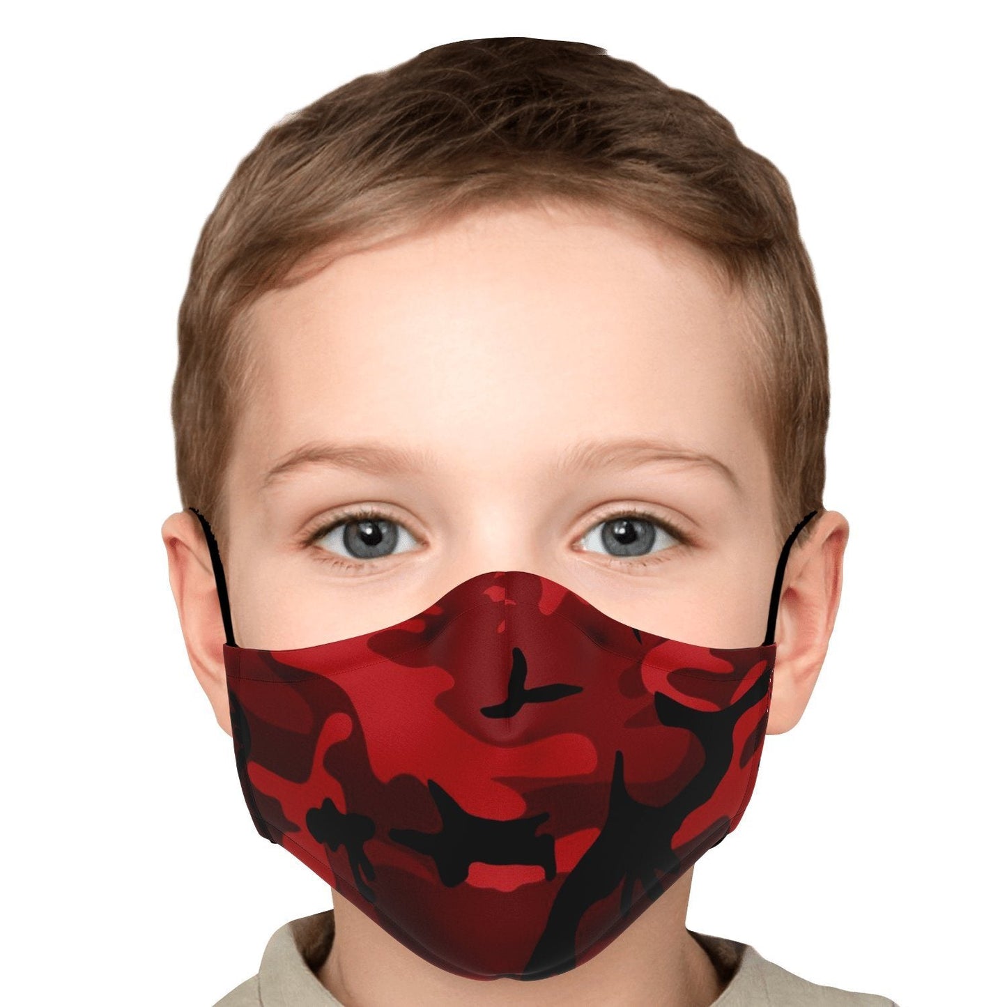 65 MCMLXV Unisex Red Camouflage Print Face Mask - 65mcmlxv