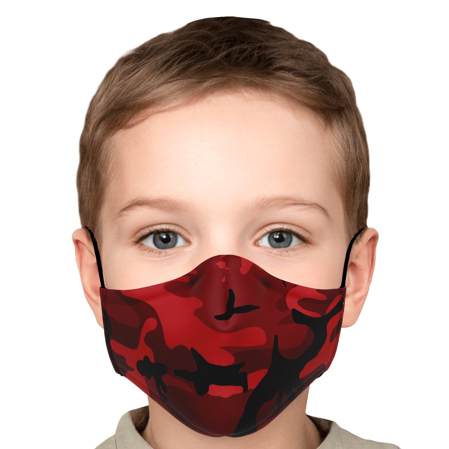 65 MCMLXV Unisex Red Camouflage Print Face Mask - 65mcmlxv
