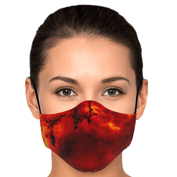 65 MCMLXV Unisex Red Space Nebula Print Face Mask - 65mcmlxv