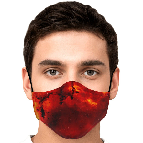 65 MCMLXV Unisex Red Space Nebula Print Face Mask - 65mcmlxv