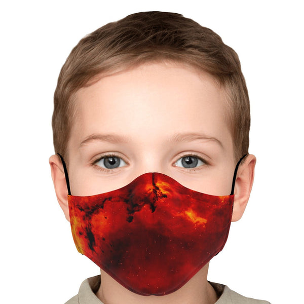 65 MCMLXV Unisex Red Space Nebula Print Face Mask - 65mcmlxv