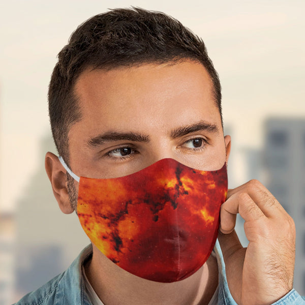 65 MCMLXV Unisex Red Space Nebula Print Face Mask - 65mcmlxv