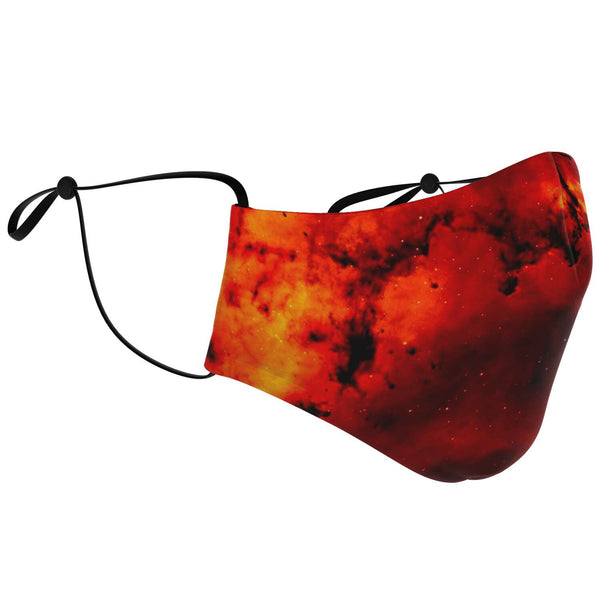 65 MCMLXV Unisex Red Space Nebula Print Face Mask - 65mcmlxv